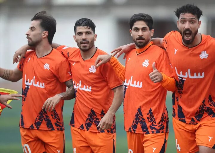 عکس از خوشحالی بازیکنان سایپا