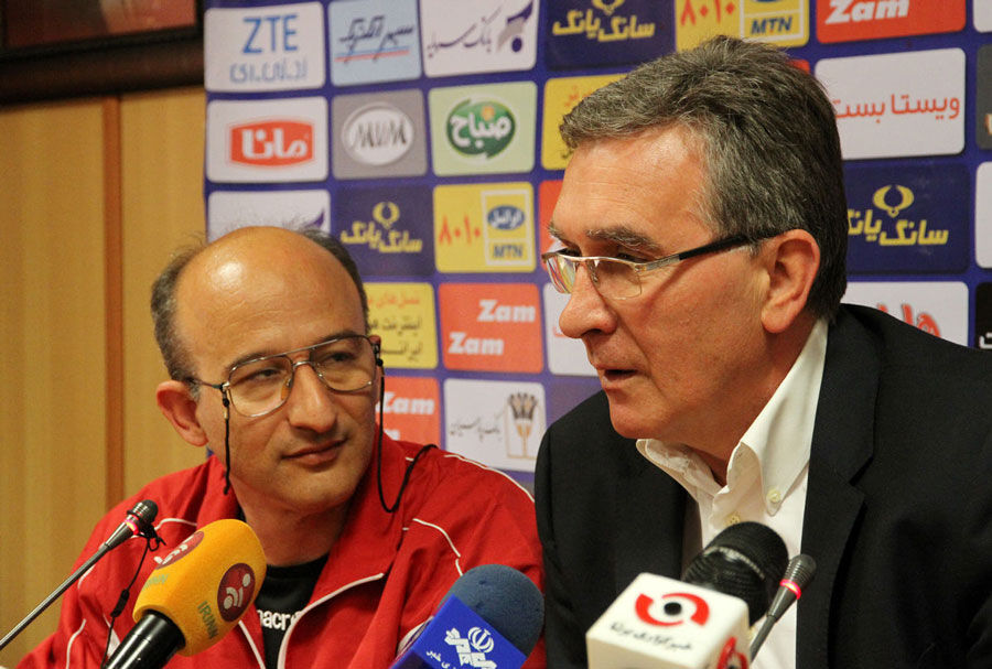 عکس از رضا چلنگر و برانکو ایوانکوویچ مربی و سرمربی سابق پرسپولیس