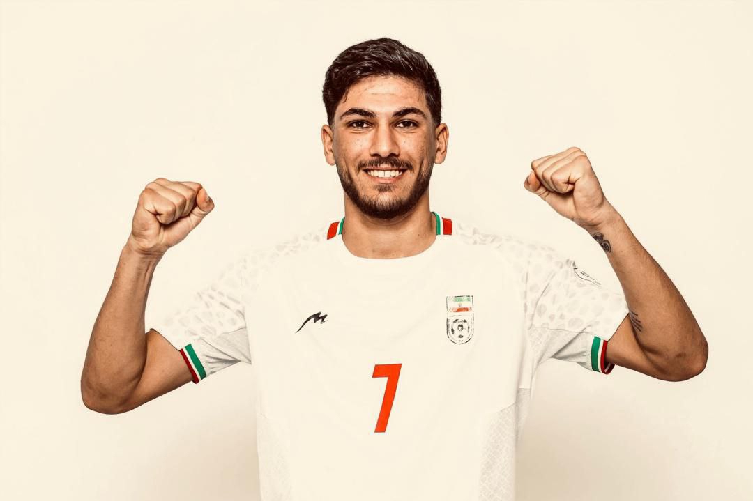 عکس از اسماعیل قلی زاده وینگر جوان تیم ملی جوانان و استقلال