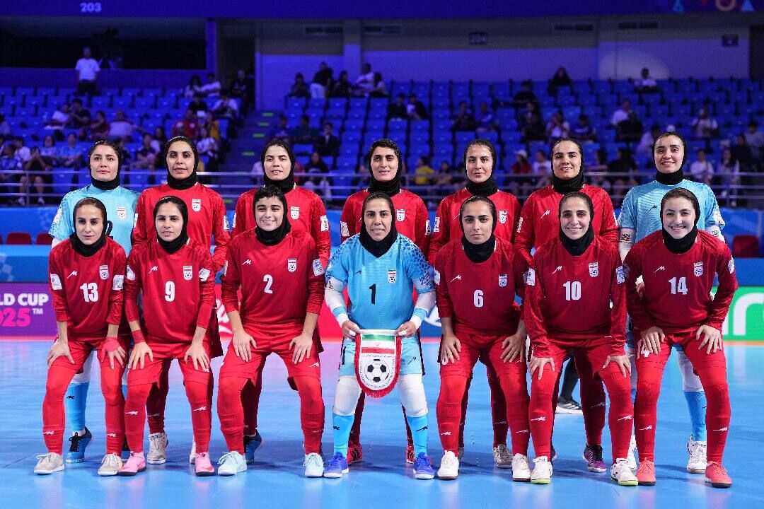عکس از تیم ملی فوتسال ایران در بازی مقابل برزیل