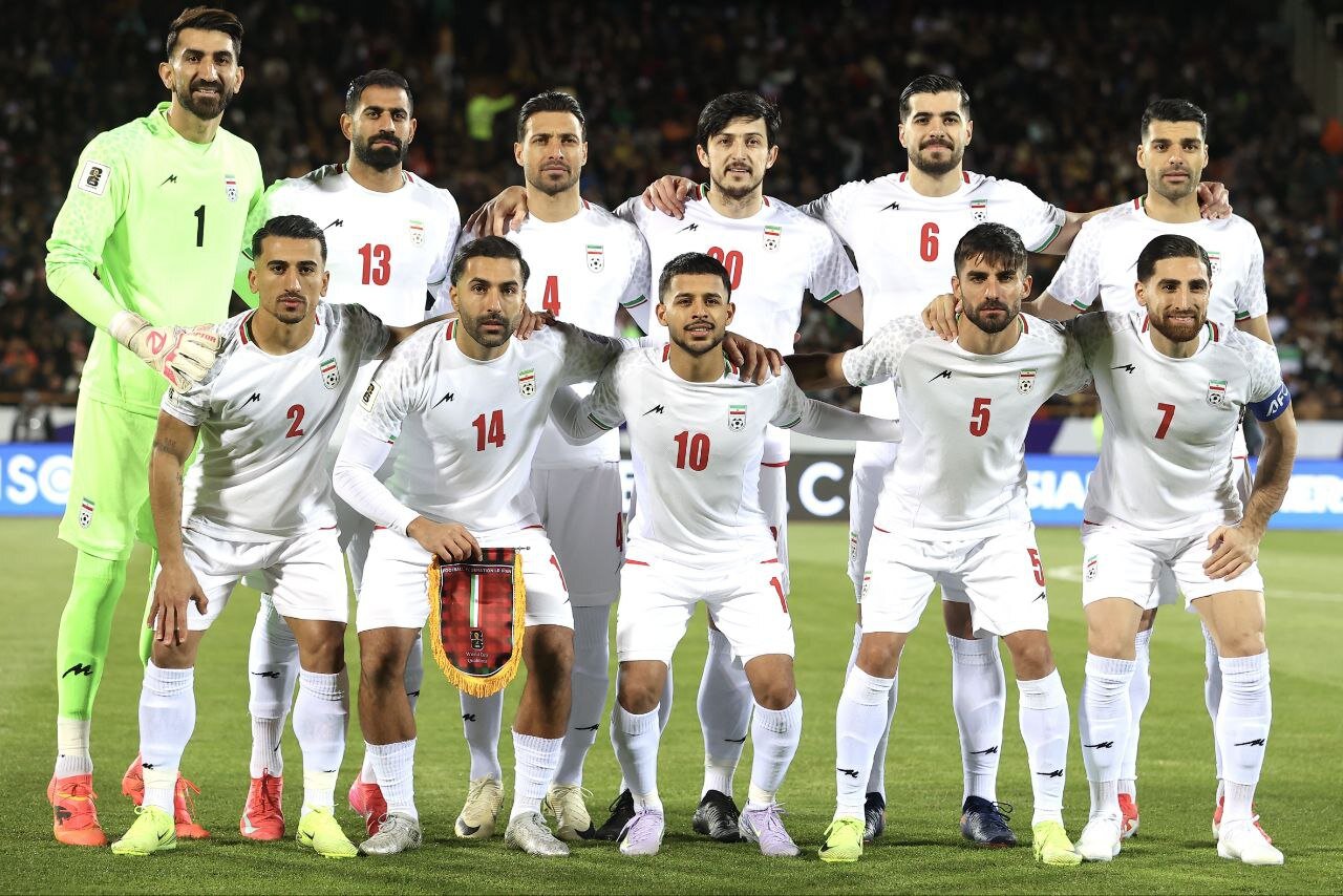 عکس تیمی از بازیکنان تیم ملی ایران در مقدماتی جام جهانی