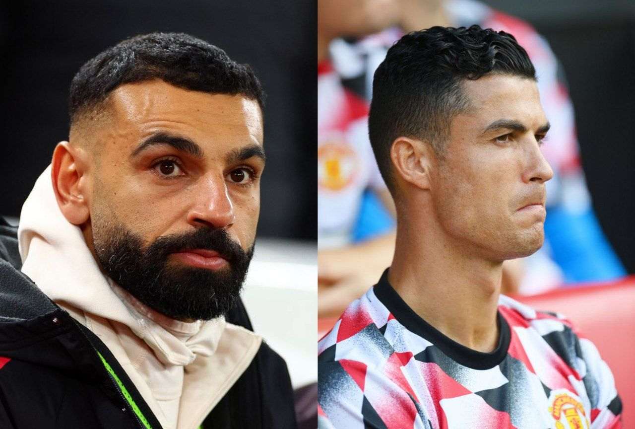 محمد صلاح و کریستیانو رونالدو روی نیمکت منچستریونایتد و لیورپول