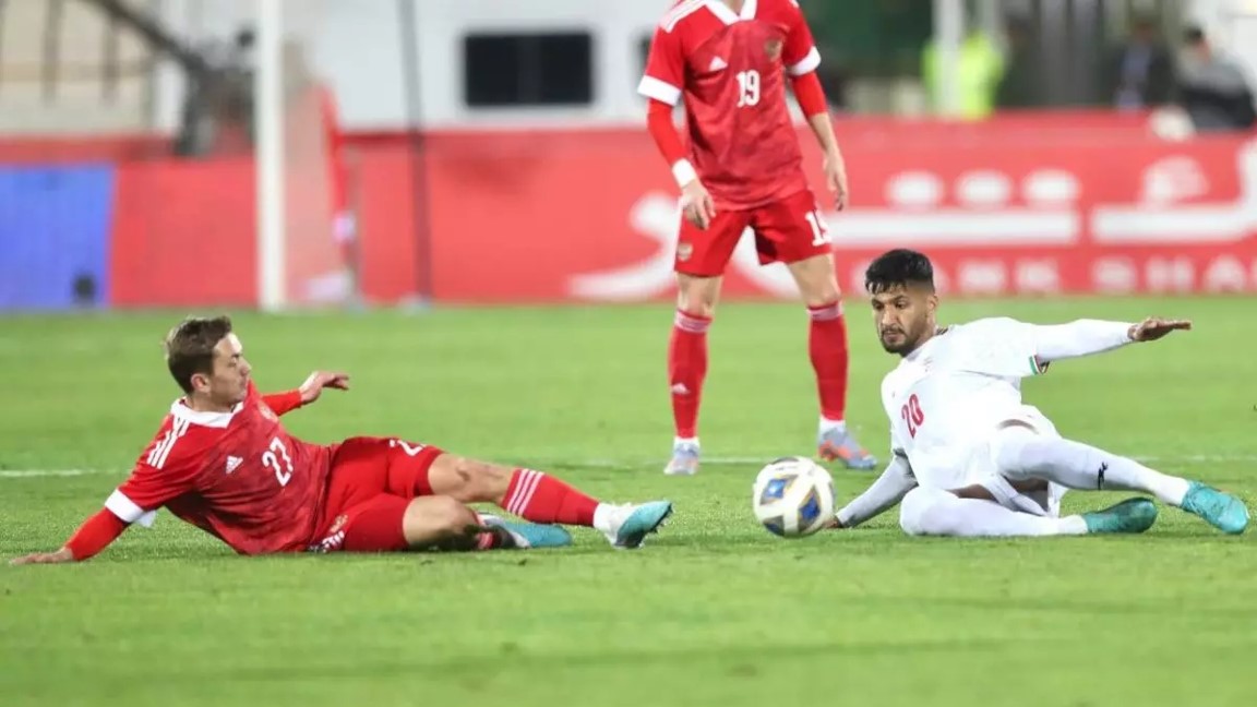 محمد محبی لژیونر تیم روستوف بازیکن سابق استقلال تهران و سپاهان و بازیکن تیم ملی ایران - بازی تیم ملی ایران و تیم ملی روسیه