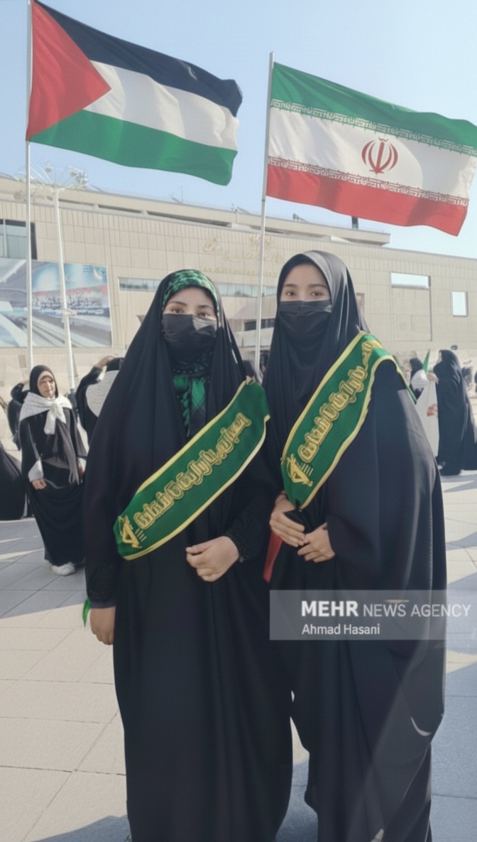 دختران بسیجی دبیرستان مقتدر طوسی مشهد تبادکان