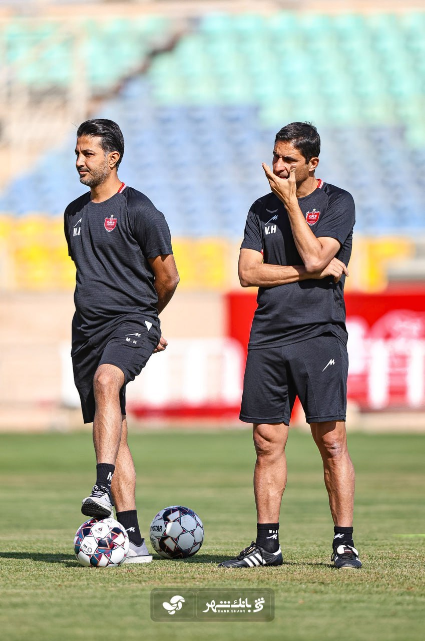 وحید هاشمیان در تمرین پرسپولیس