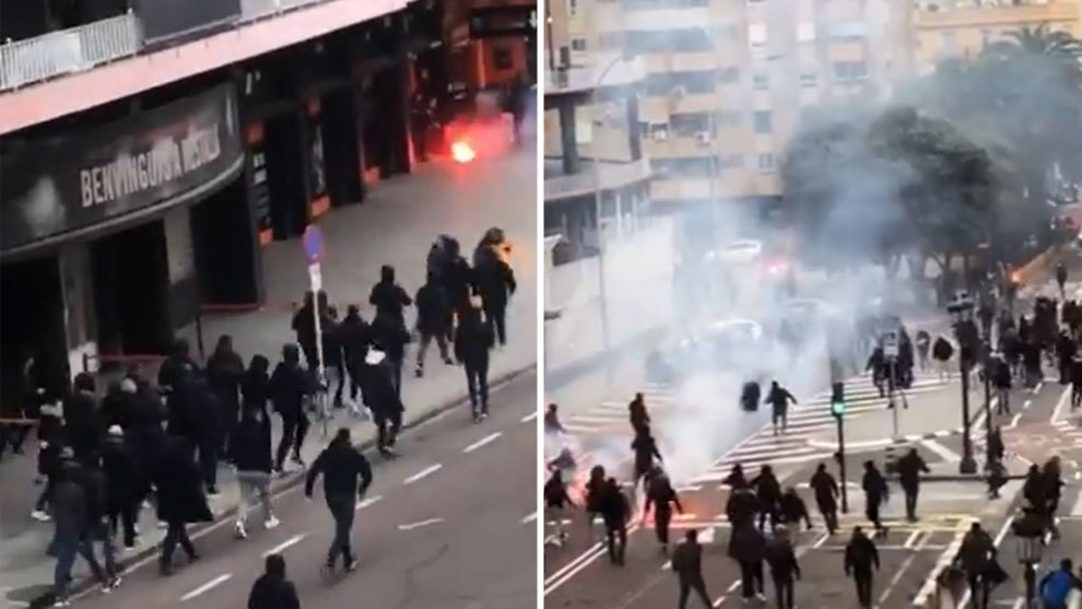 Barcelona-Valencia Fans-طرفداران بارسلونا و والنسیا