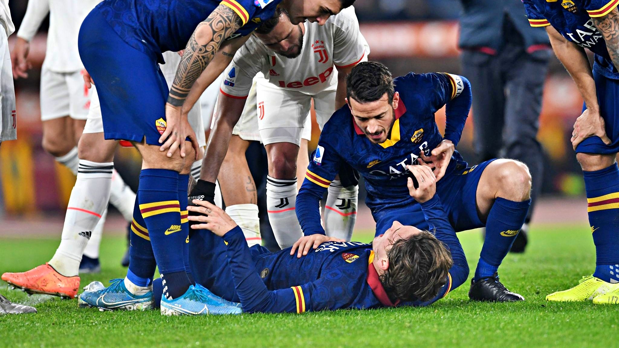 رم-سری آ-ایتالیا-As Roma-یوونتوس-Juventus-مصدومیت زانیولو-الساندرو فلورنتزی