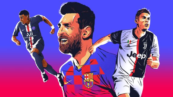 10 مهاجم مکمل برتر سال 2019 از نگاه ESPN؛ لیونل مسی بهترین شد