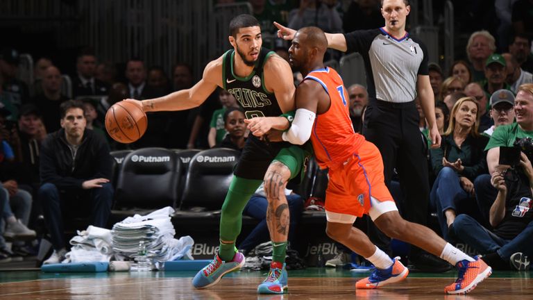 بسکتبال NBA-بوستون سلتیکس-اوکلاهاماسیتی تاندر-nba basketball-boston celtics-oklahoma city thunder