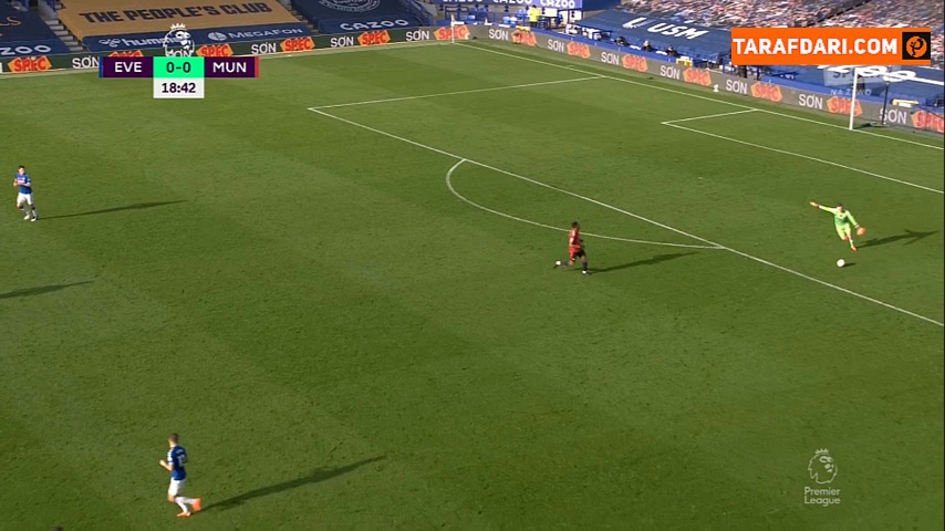 گل برنارد به منچستریونایتد (اورتون 1-0 منچستریونایتد)