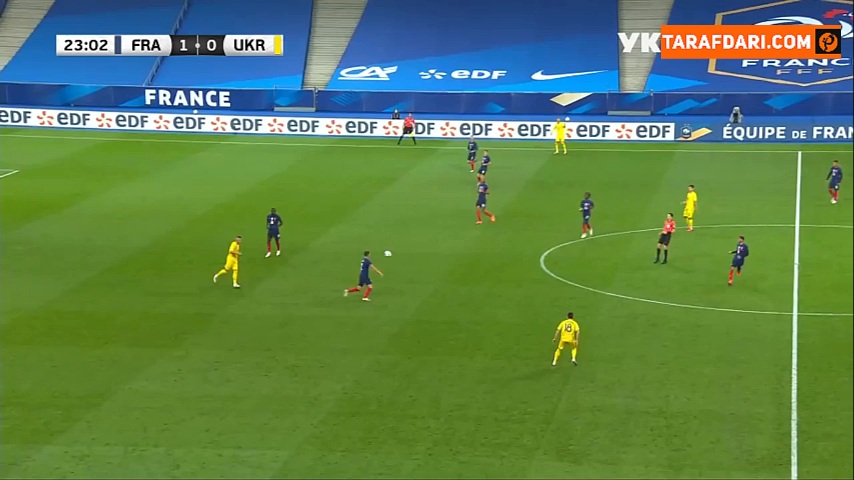 گل دیدنی اولیویه ژیرو به اوکراین (فرانسه 2-0 اوکراین)