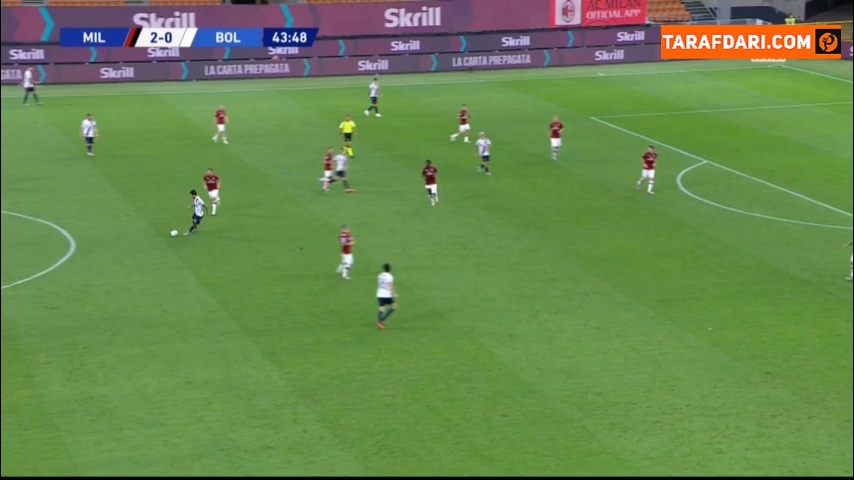 گل زیبای تاکه هیرو تومیاسو به میلان (میلان 2-1 بولونیا)