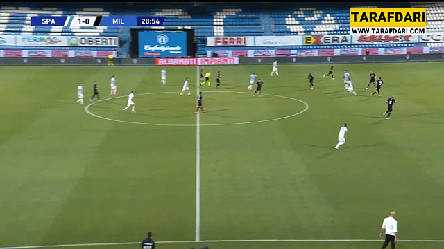 سوپرگل سرجیو فلوکاری به میلان (اسپال 2-0 میلان)
