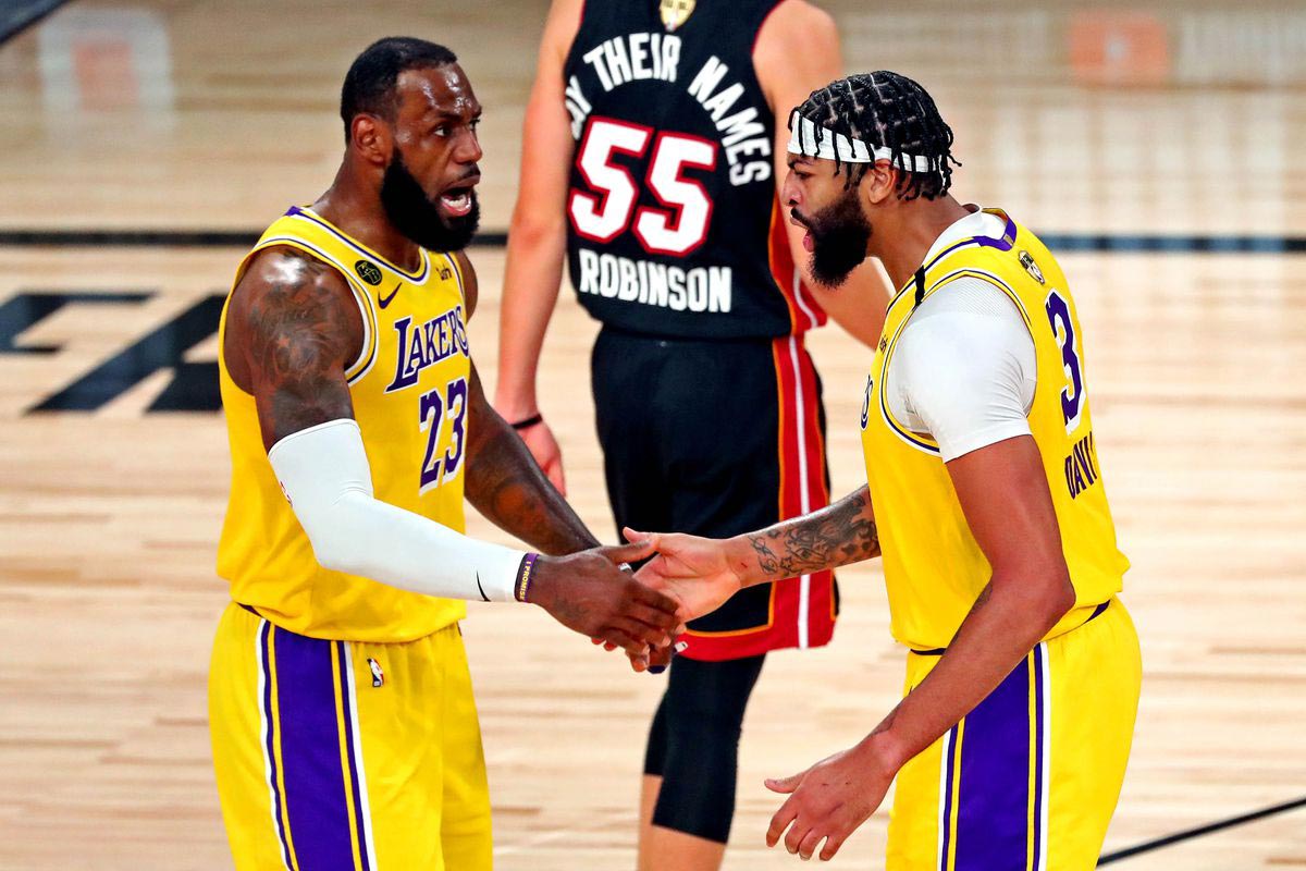 لبران جیمز - آنتونی دیویس - لس آنجلس لیکرز - فینال NBA - بسکتبال NBA - نتایج مسابقات NBA