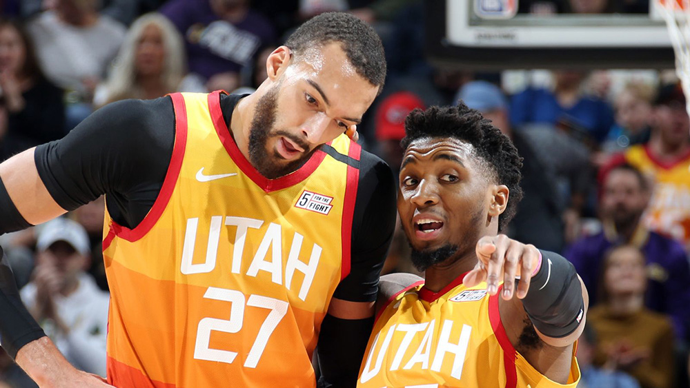 داناوان میچل - رودی گوبر - یوتا جز - بسکتبال NBA