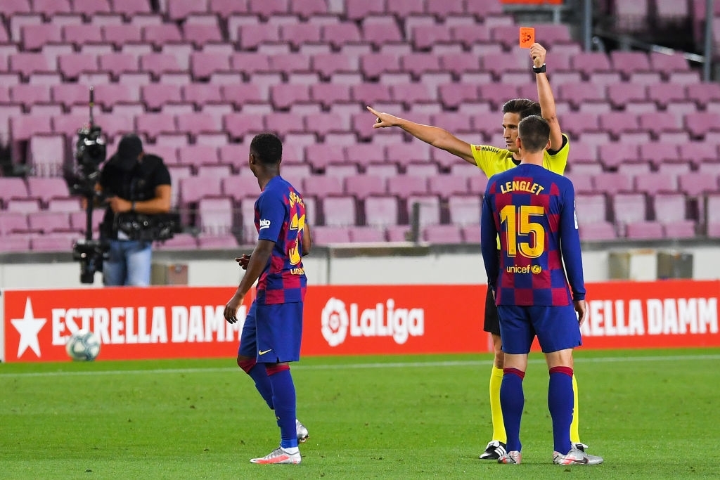 بارسلونا - Barcelona - La Liga - لالیگا - اخراج از زمین بازی
