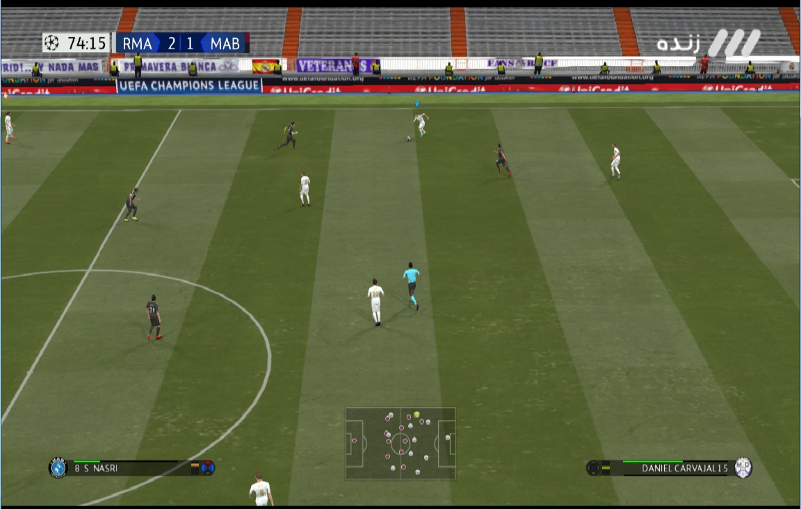 اسکوربورد جدید لیگ قهرمانان اروپا با لوگو شبکه سه و ورزش برای pes 2017/16!!!+لینک