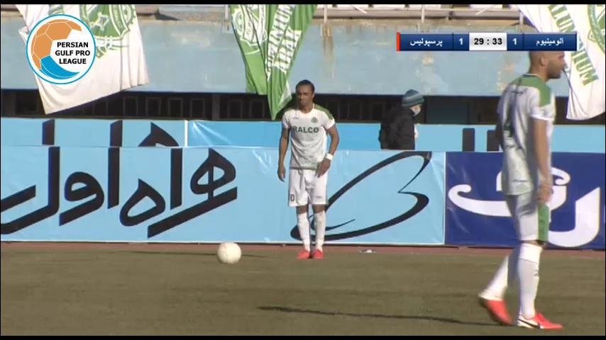 گل حامد پاکدل به پرسپولیس (آلومینیوم اراک 2-1 پرسپولیس)