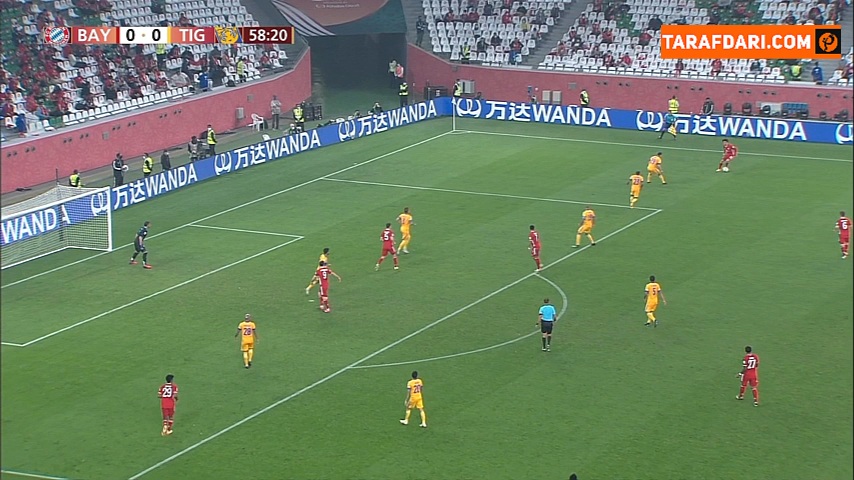 گل بنجامین پاوار به تیگرس (بایرن مونیخ 1-0 تیگرس)