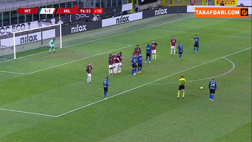 گل تماشایی کریستین اریکسن به میلان (اینتر 2-1 میلان)