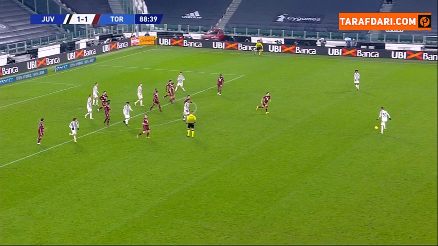 گل لئوناردو بونوچی به تورینو (یوونتوس 2-1 تورینو) 