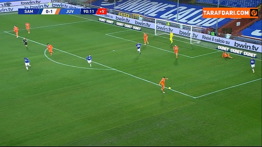 گل آرون رمزی به سمپدوریا (سمپدوریا 0-2 یوونتوس) 