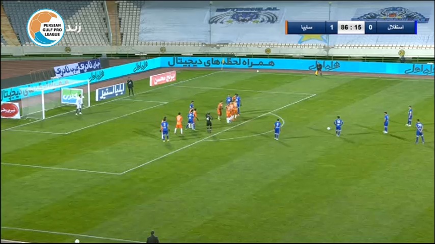 واکنش زیبای دروازه بان سایپا روی ضربه آزاد دیدنی مهدی قایدی (استقلال 0-1 سایپا)