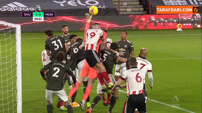 گل دیوید مک گولدریک به منچستریونایتد روی اشتباه بزرگ دروازه بان (شفیلد یونایتد 1-0 منچستریونایتد)