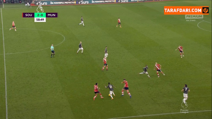 گل برونو فرناندز به ساوتهمپتون (ساوتهمپتون 2-1 منچستریونایتد) 