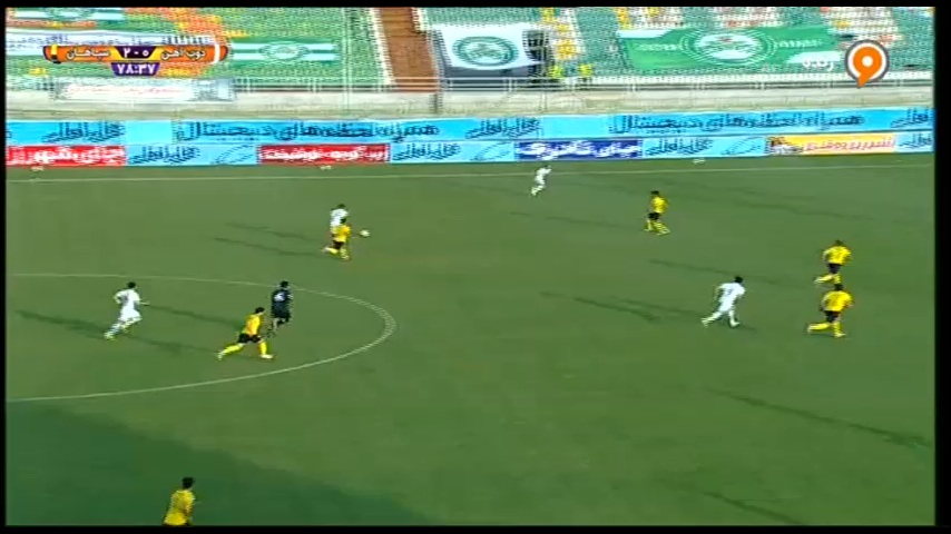 گل تماشایی حسین شنانی به سپاهان (ذوب آهن 1-2 سپاهان)
