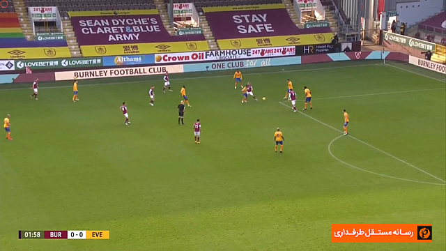 برنلی / Burnley / لیگ برتر انگلیس / گلزنی مقابل اورتون