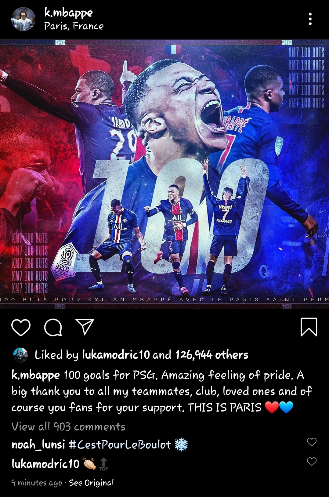 ???واکنش لوکا مودریچ به ۱۰۰ گله شدن امباپه با پیراهن PSG 