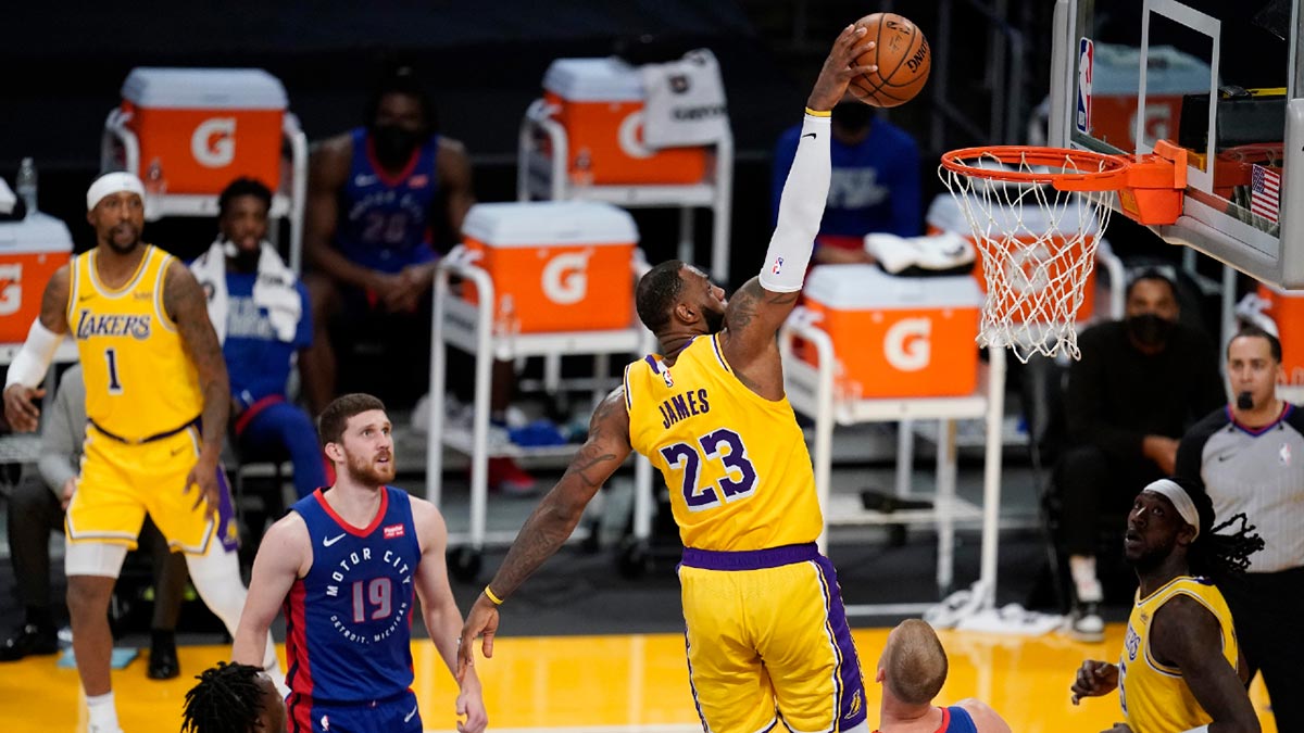 lebron james - los angeles lakers - nba games - Detroit Pistons