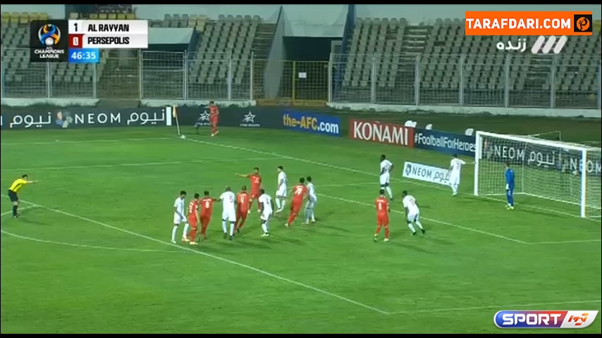 گل کمال کامیابی نیا به الریان (الریان 1-1 پرسپولیس)