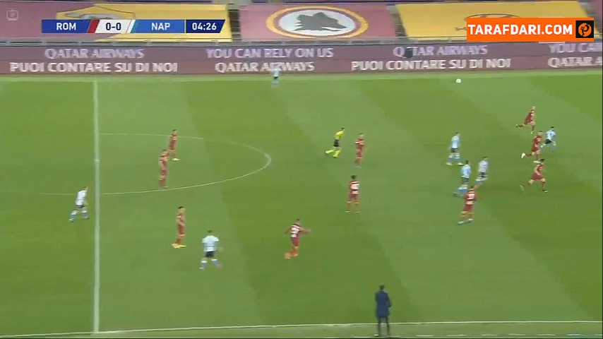 خلاصه بازی آاس رم 0-2 ناپولی (سری آ - 2020/21)