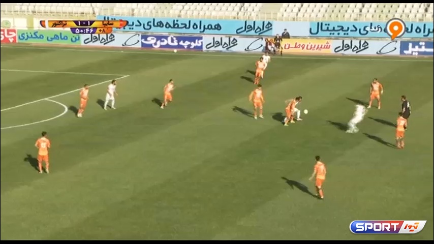 گل استثنایی حمید بوحمدان به سایپا (سایپا 1-2 تراکتور)