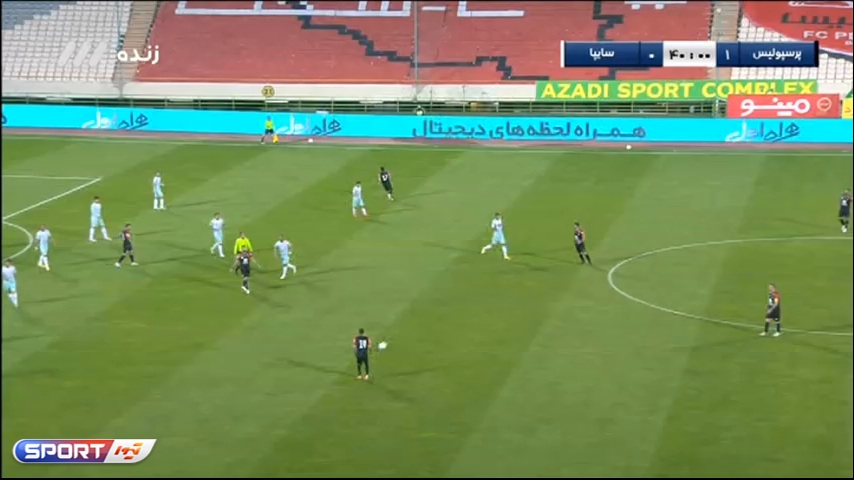 واکنش زیبای دروازه بان سایپا مقابل ضربه سر دیدنی وحید امیری (پرسپولیس 1-0 سایپا)