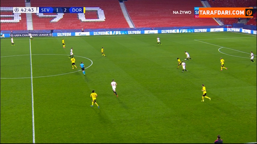گل دوم ارلینگ هالند به سویا (سویا 1-3 دورتموند)