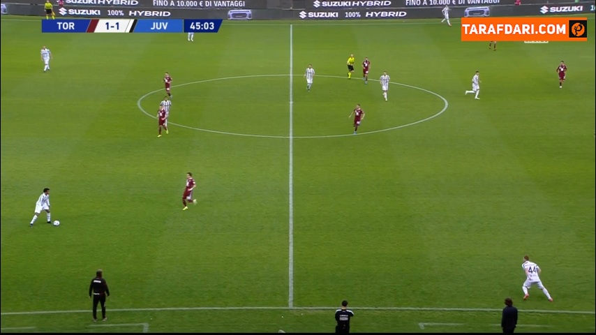 گل دوم آنتونیو سانابریا به یوونتوس (تورینو 2-1 یوونتوس)