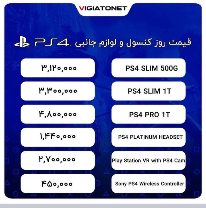 قیمت کنسول در سال ۹۸ !!!