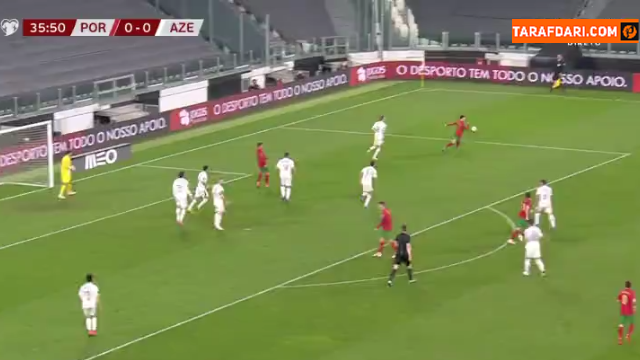 گل به خودی مدودف مقابل پرتغال (پرتغال 1-0 آذربایجان)