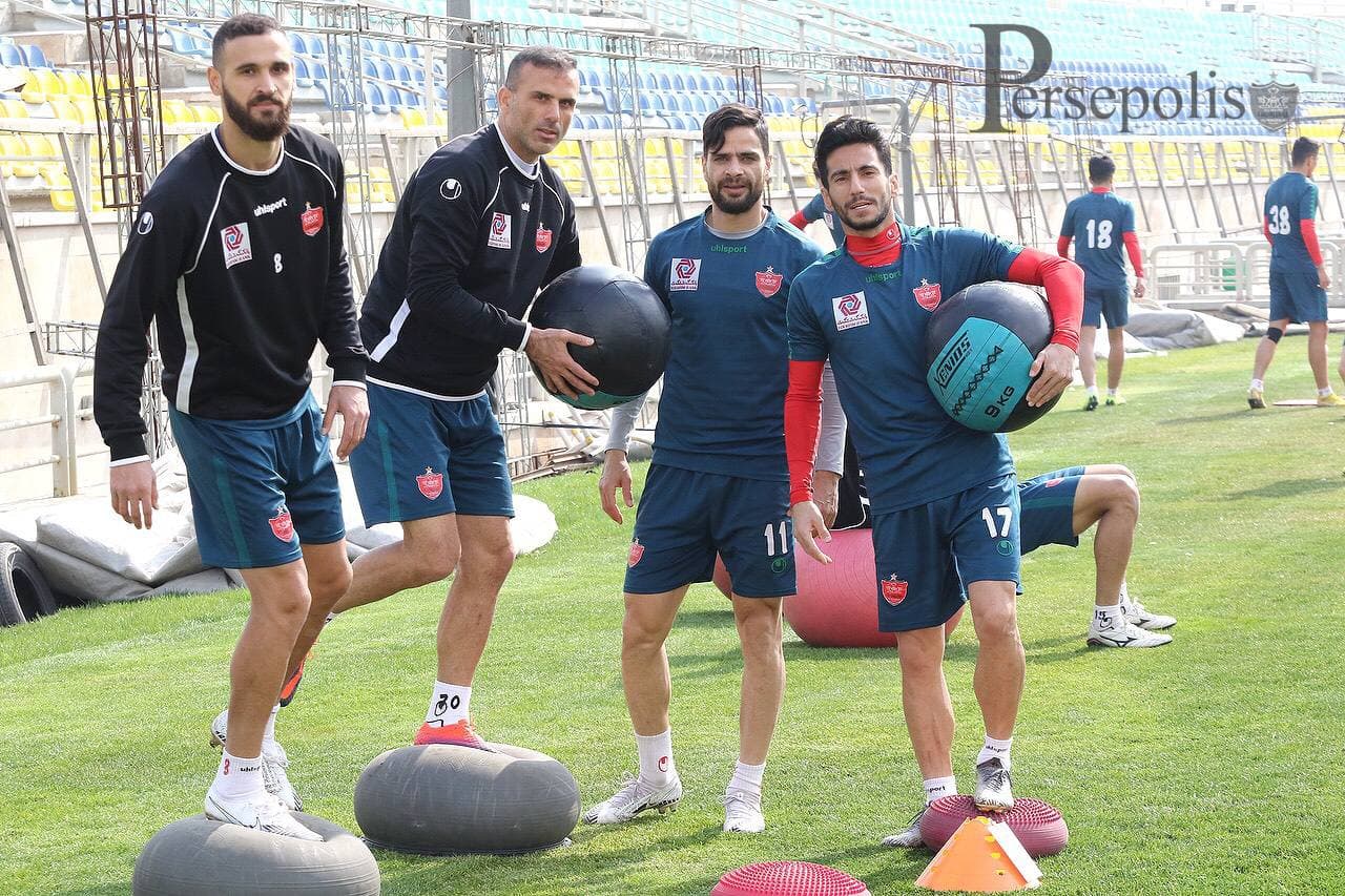 گزارش تمرین پرسپولیس؛ برگزاری تنیس فوتبال در چهار گروه