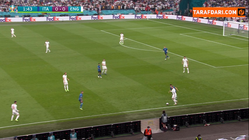 گل لوک شاو به ایتالیا (ایتالیا 0-1 انگلیس)