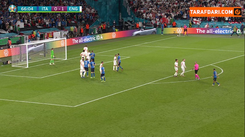 گل لئوناردو بونوچی به انگلیس (ایتالیا 1-1 انگلیس)