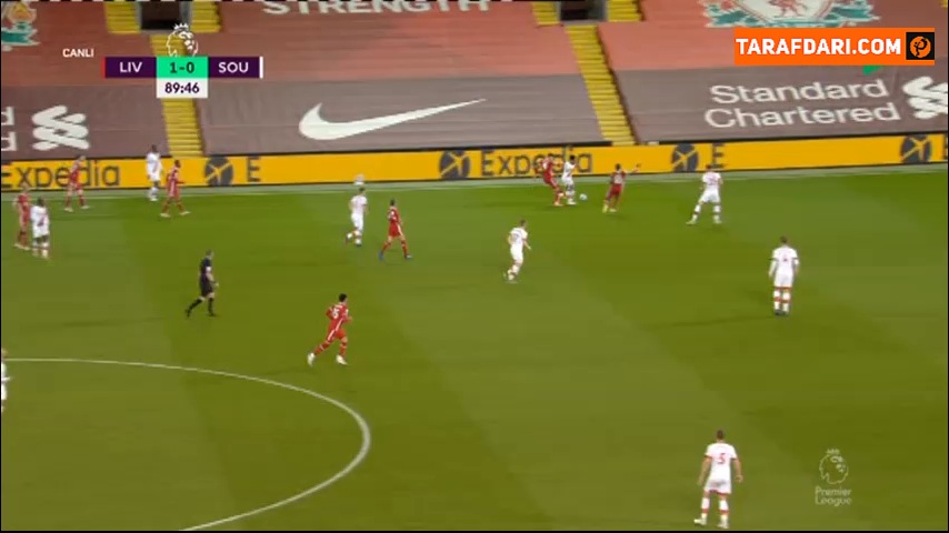 گل تیاگو آلکانتارا به ساوتهمپتون (لیورپول 2-0 ساوتهمپتون)