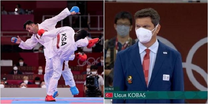 داور ترک مبارزه کاراته گنج زاده و حریف عربستانی: به من گفتند با چاقو خانواده ات را قطعه قطعه می کنیم